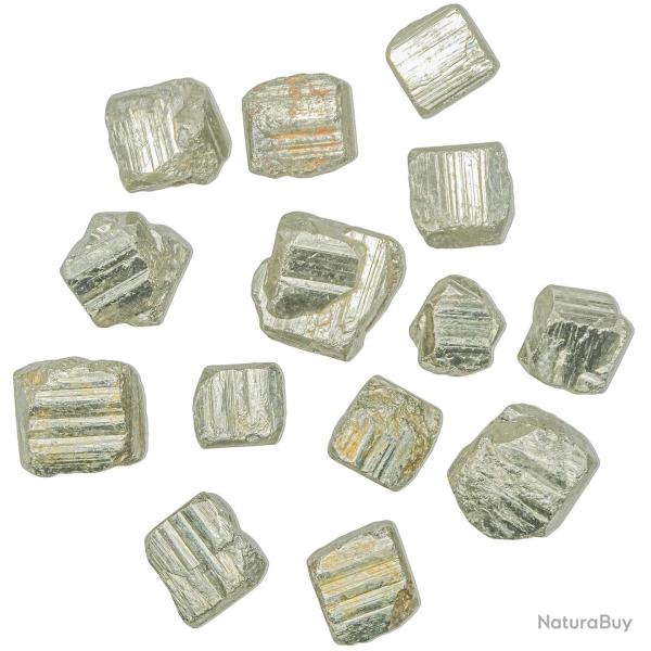 Pierres brutes cristaux de pyrite - 1.5 � 2 cm - Lot de 2