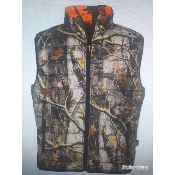 Gilet doudoune de chasse r�versible warm percussion