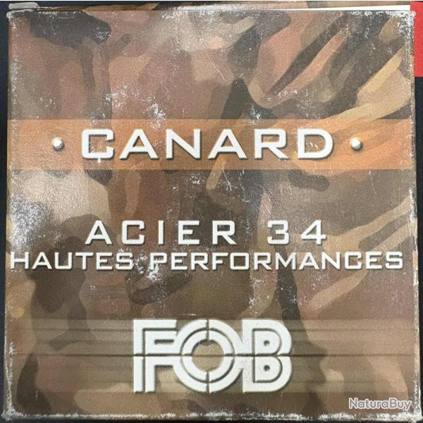 CARTOUCHE FOB CANARD ACIER calibre 12/70 34g n�0 x25