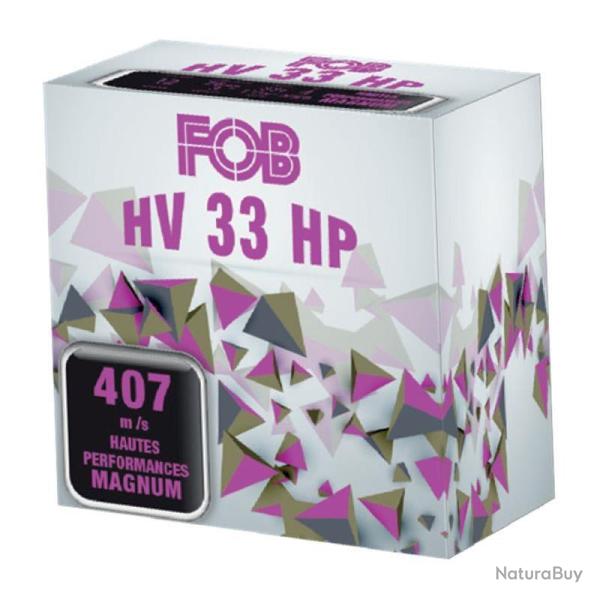 CARTOUCHES FOB HV 33 ACIER HAUTE PERFORMANCE calibre 12/76 33g n�4 acier bj x25