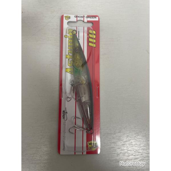 !! Ope -45%!! LEURRE XORUS ASTURIE 110 15gr col GHOST green