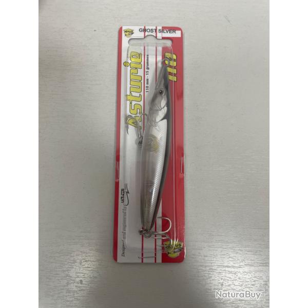 !! Ope -45%!! LEURRE XORUS ASTURIE 110 15gr col GHOST silver