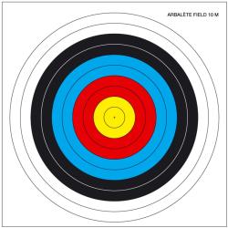 Cible arbal&egrave;te field 10 m&egrave;tres, 27x27 cm, paquet de 100.