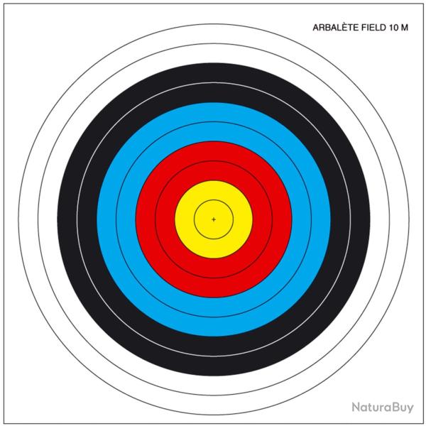 Cible arbal�te field 10 m�tres, 27x27 cm, paquet de 100.