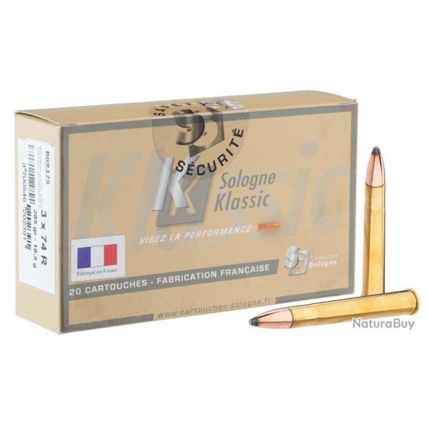 Sologne 9.3 x 74 R 285gr Nosler Partition