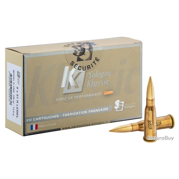 Sologne Klassic 8X51R Lebel 195Grs /20 bte de 20