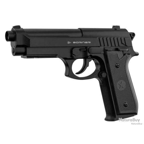 Pistolet airgun Borner 92M en polym�re CO2 calibre 4.5 mm (.177) BB's