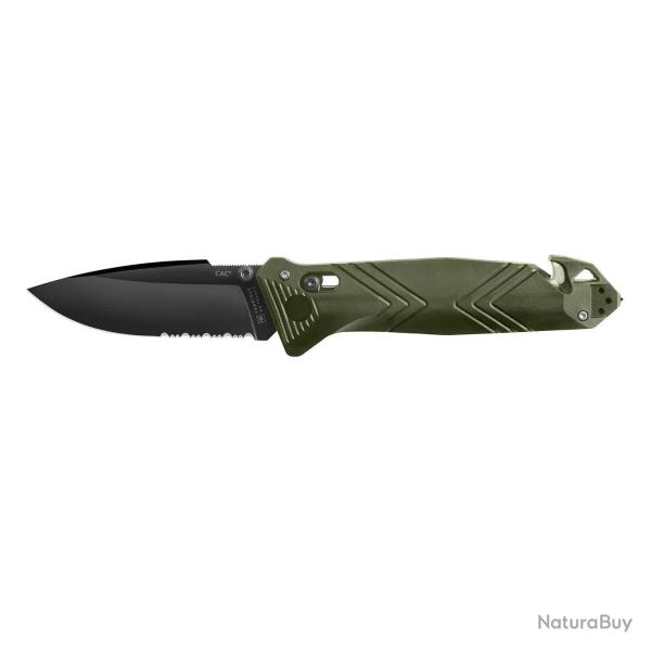 Couteau de Poche C.A.C. Serration PA6 Kaki