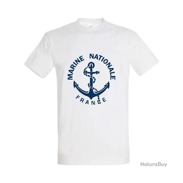 T-shirt Marine Nationale (blanc) XL