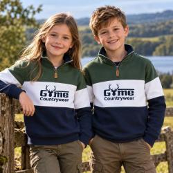 Pull Countrywear pour enfant - GME05-K  Vert/Blanc/Marine
