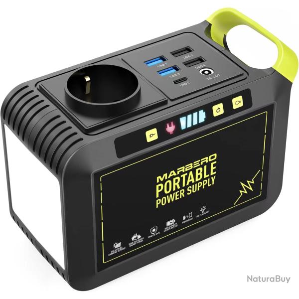 Station lectrique Portable 88,8Wh Generateur Electrique Portable 24,000mAh vec Prise CA 80W 220V