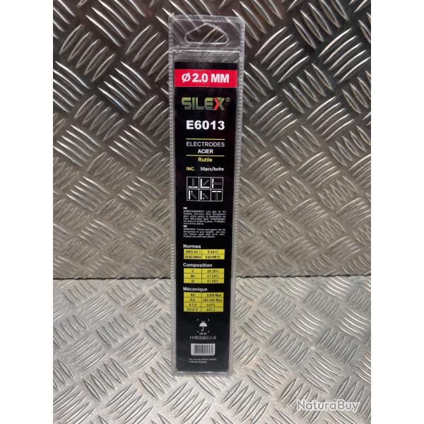 50 baguette electrode poste soudure acier soudage silex e6013 diametre 2mm rutile