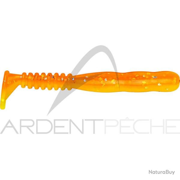 Leurre souple REINS Rockvibe shad 3 B76 Chika orange/Glow chart silver
