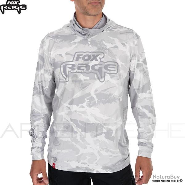 Sweat � capuche FOX RAGE UV Hooded light camo top XXL