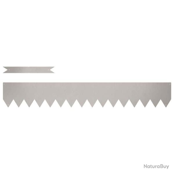 Bordures de jardin 50 pcs 100x0,5x15 cm Acier r�sistant aux intemp�ries