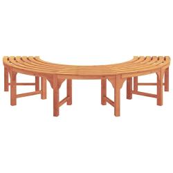 Banc d'arbre ext&eacute;rieur demi-rond 200 cm en bois solide d'eucalyptus
