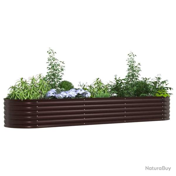 Jardin Bac de Culture Marron 320x80x44 cm Acier Galvanis�