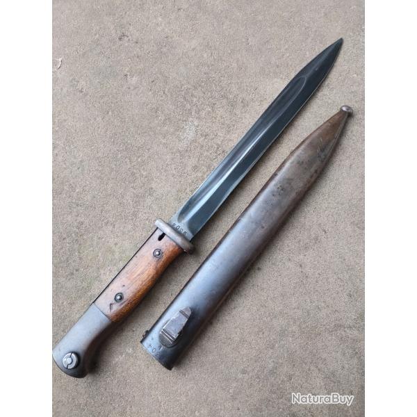 Rare baionnette pr�coce pour Mauser 98k K98 allemand WW2 1934 au num�ro