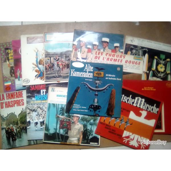 Lot 13 vinyles 33t marches militaire allemande fran�aise sovi�tique