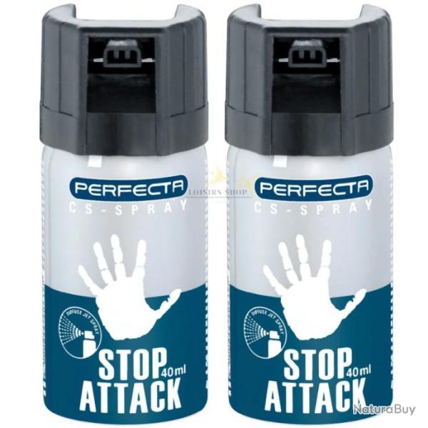 Lot 2 bombes lacrymog�ne 40ml GAZ CS (fabriqu� en Allemagne)