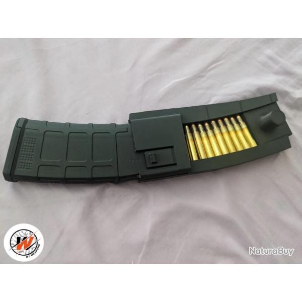 AR15 / M4 / M16 / FAMAS - Speed loader, chargette noir .223 AR15/M4 15 round