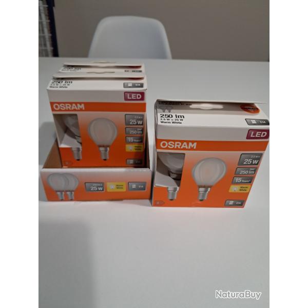 lot de 6 ampoules osram led E14 neuves