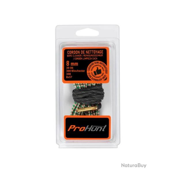 Cordon de nettoyage type "boresnake" 8mm Pro Hunt (30/06 308 300 8x57...)