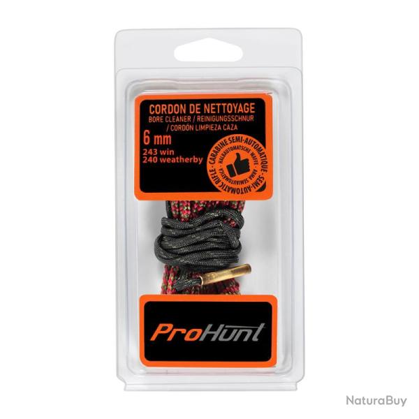 Cordon de nettoyage type "boresnake" 6mm Pro Hunt (243,240...)