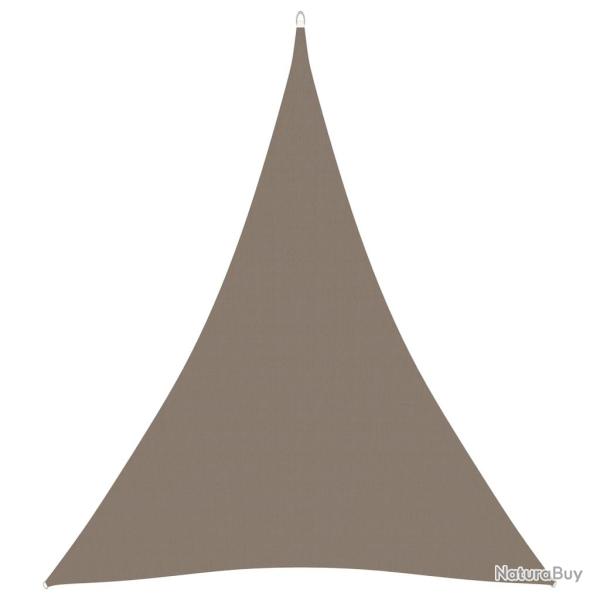 Voile toile d'ombrage parasol tissu oxford triangulaire 5 x 6 x 6 m taupe 02_0009931