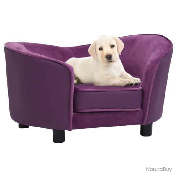 Canap� pour chien 69 cm peluche et synth�tique bordeaux 02_0000119