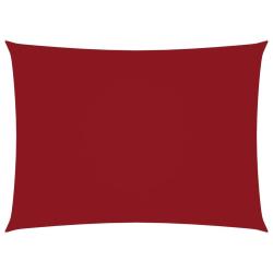 Voile toile d'ombrage parasol tissu oxford rectangulaire 2 x 4 m rouge 02_0009613
