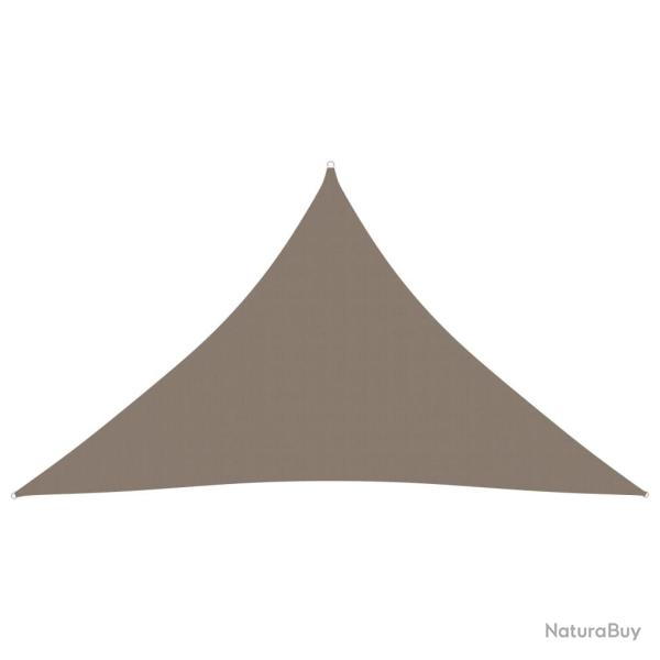 Voile toile d'ombrage parasol tissu oxford triangulaire 3 x 3 x 4,24 m taupe 02_0009831