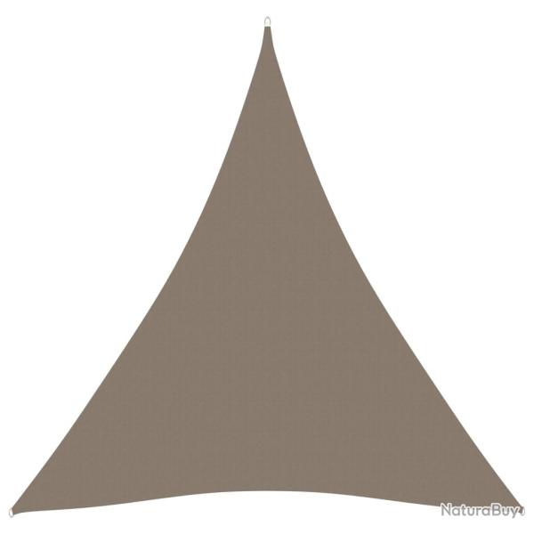 Voile toile d'ombrage parasol tissu oxford triangulaire 4,5 x 4,5 x 4,5 m taupe 02_0009861