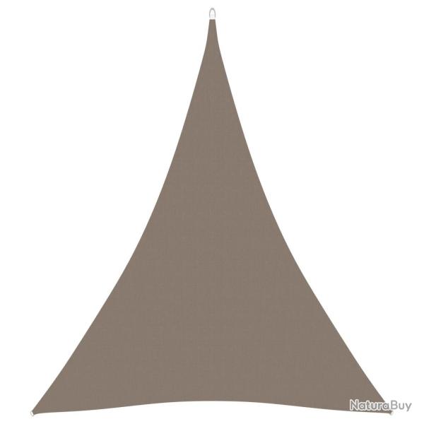 Voile toile d'ombrage parasol tissu oxford triangulaire 4 x 5 x 5 m taupe 02_0009894