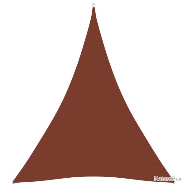 Voile toile d'ombrage parasol tissu oxford triangulaire 4 x 5 x 5 m terre cuite 02_0009895