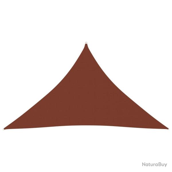 Voile toile d'ombrage parasol tissu oxford triangulaire 3 x 3 x 4,24 m terre cuite 02_0009957