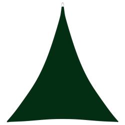 Voile toile d'ombrage parasol tissu oxford triangulaire 5 x 6 x 6 m vert fonc&eacute; 02_0009933