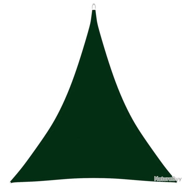 Voile toile d'ombrage parasol tissu oxford triangulaire 5 x 6 x 6 m vert fonc� 02_0009933