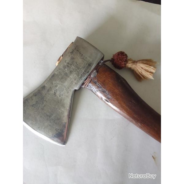 Grande hache allemande ochsenkopf grun militaire ancienne