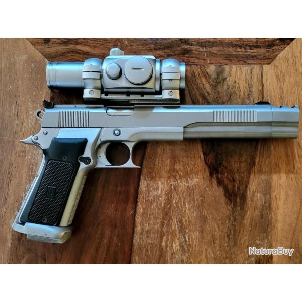 AMT HARDBALLER LONGSLIDE CUSTOM 45 ACP - CANON 7" + COMPENSATEUR - TASCO PRO POINT - 14 COUPS + 1