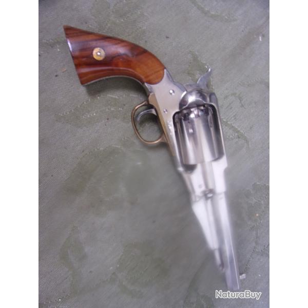 revolver inox poudre noire  en calibre 36
