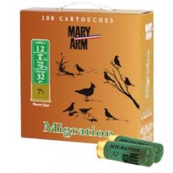 Cartouches MARY MIGRATEUR calibre 12/70 32g BJ n&deg;7.5 x100
