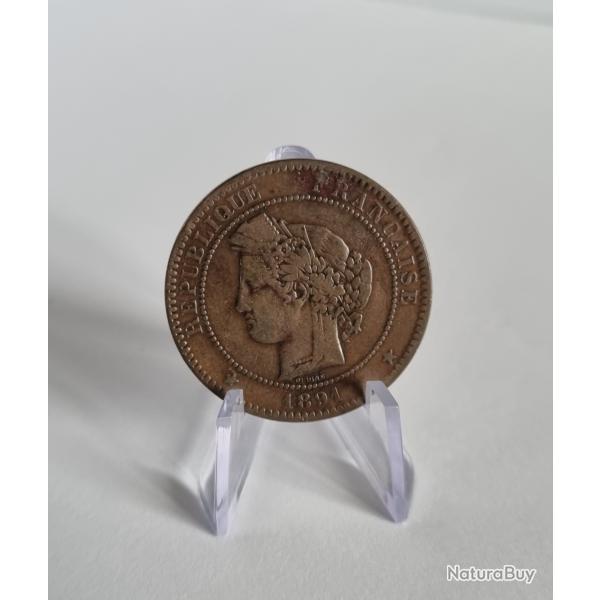 De Qualit� : 10 Centimes C�r�s 1891 A , Paris , XIX�me Si�cle 19�me