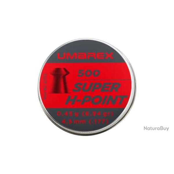 Munition � air comprim� Umarex SUPER H-POINT  Plomb 177 CAL.4,5mm 0,45g X500
