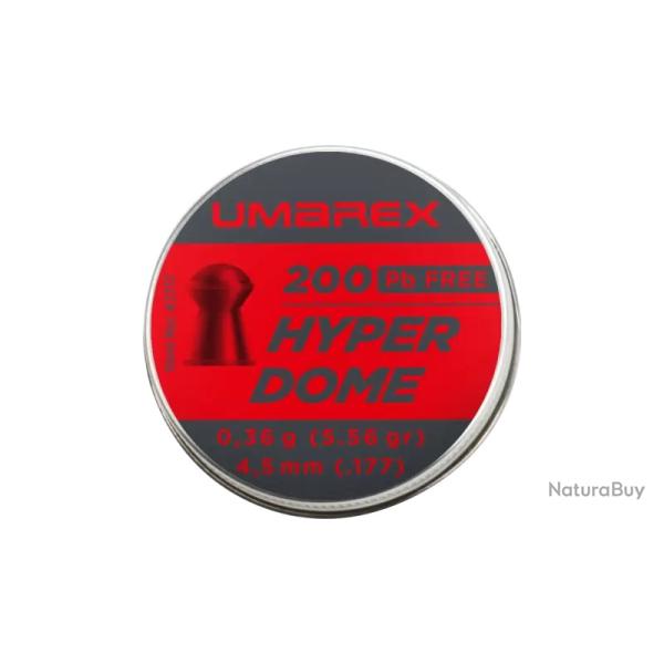 Munition  air comprim HYPERDOME UMAREX TETE RONDE CAL 4.5 MM 0.36G X200
