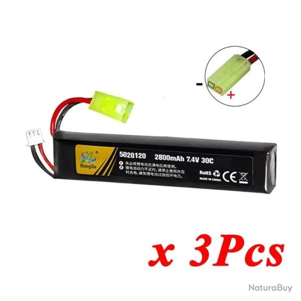 Batterie Lipo 7.4V 11.4V 2500mAh 2800mAh 2S 3S TERANTY - 2S 2800mAh OR 3pcs