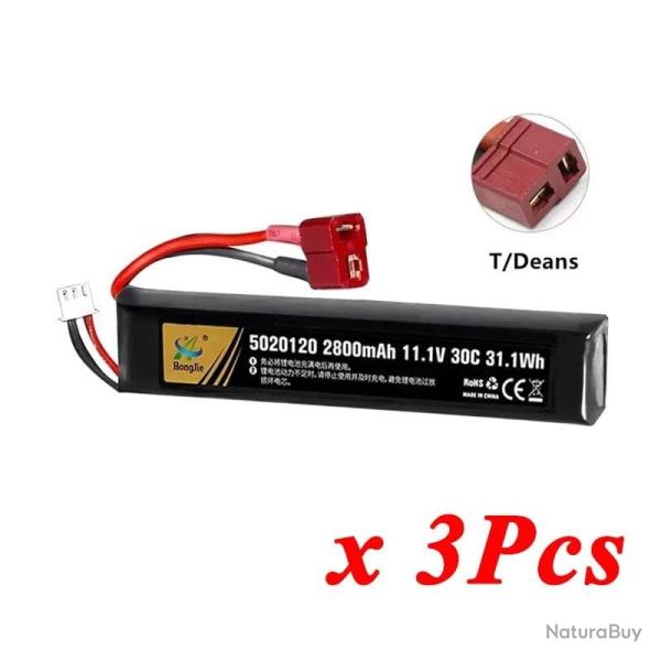Batterie Lipo 7.4V 11.4V 2500mAh 2800mAh 2S 3S TERANTY - 3S 2800mAh T 3pcs