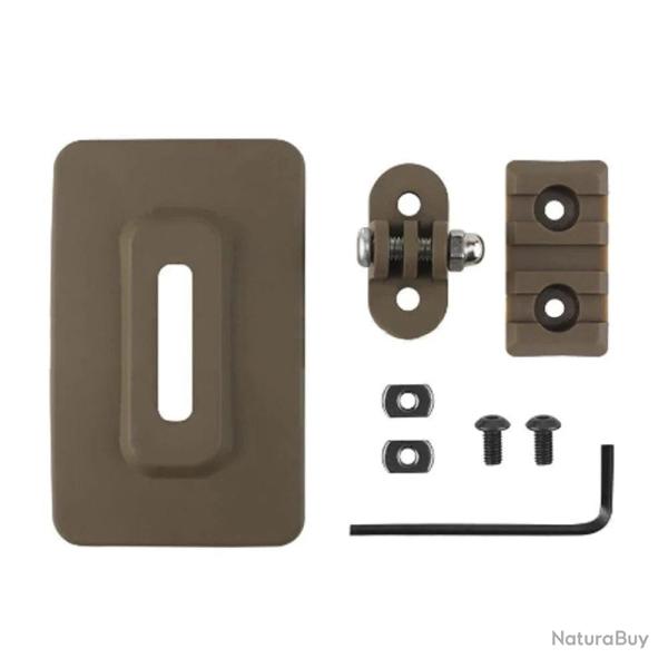 Adaptateur base casque Fast MICH M-LOK - Marron