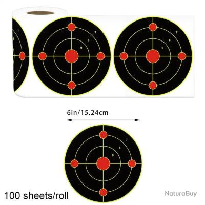 Range Targets Splatter 100 Sheets Reactive Target Stickers 6 Inch ...