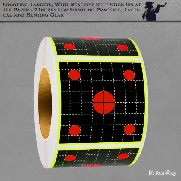 Cible de tir autocollants fluorescent 200 pcs